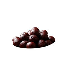 Obraz premium A pile of dark chocolate covered nuts