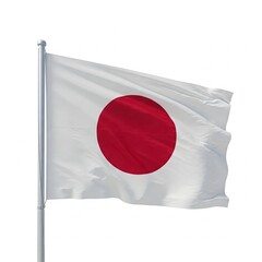 flag of japan on white background 