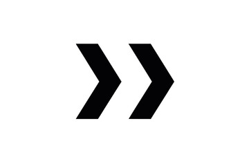 Black double arrow icon vector illustration graphic