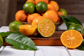Rangpur, Citrus × limonia or Citrus reticulata × medica, sometimes called the rangpur lime, mandarin lime or lemandarin, is a hybrid between the mandarin orange and the citron.