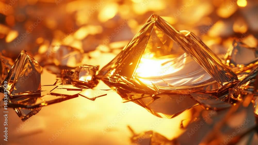 Aufkleber a close-up view of a crystal object sitting on a table