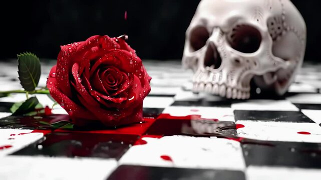 Exploring the captivating blend of beauty and morbidity in vivid visual performance art
