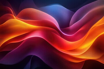 Obraz premium Colorful waves of dotted gradient fabric move gently. Good as background for graphic design, web design, or illustration.