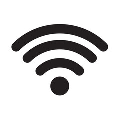 Wireless and wifi icon or wi-fi icon sign for remote internet access