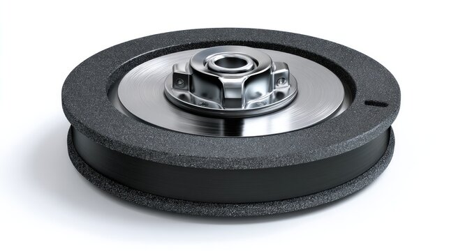 Industrial pulley with metal components