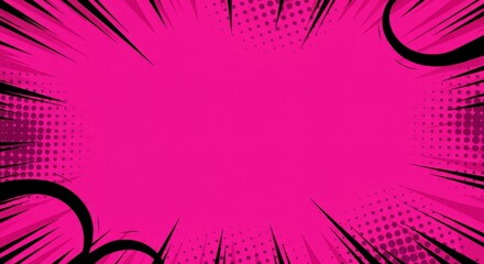 Pink Comic Book Speed Lines Background