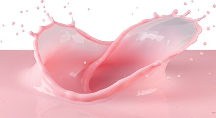 Pink Liquid Splash Creamy Texture Photography