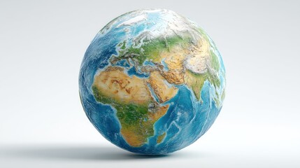 Detailed 3D Earth globe