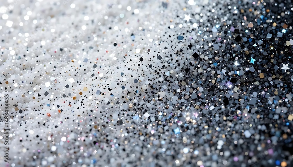 Poster abstract glitter background shimmering with silver and white particles creating a magical texture su