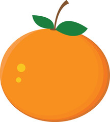 Fresh Orange Fruit Vector Illustration

