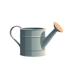 Gray Metal Watering Can Pixel Art Illustration