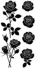 Midnight Bloom Silhouettes AI Generated