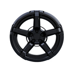 Obraz premium Set of artistic decorative wheel rim covers featuring futuristic textures and glossy detail, ideal for EV customization, on transparent background