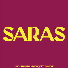 Modern abstract futuristic alphabet display font vector illustration