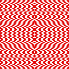 Optical ornament. Seamless pattern. Geometrical backdrop. Op art background. Geometric wallpaper. Modern motif. Linear textile print. Embroidery design. Abstract image. Ethnic vector work.