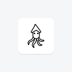 Squid, vector, pixel perfect, illustrator file