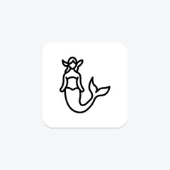 Mermaid, vector, pixel perfect, illustrator file