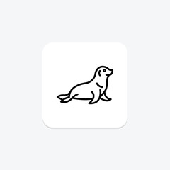 Fototapeta premium Sea Otter, vector, pixel perfect, illustrator file