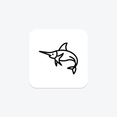 Marlin, vector, pixel perfect, illustrator file