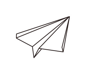 Minimalist Paper Airplane with Upturned Wings
