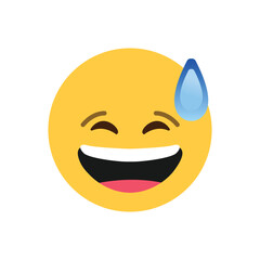 happy smiley face with tears social media reaction emoji