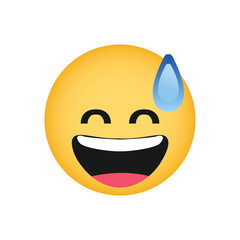 Smiling face emoji Reactions for Social Network.