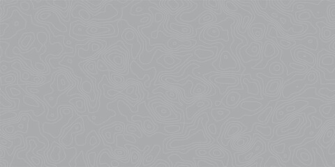 Topographic background and texture, monochrome. Black and white abstract Seamless Pattern with Contour Lines map.