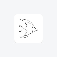 Moorish Idol, vector, pixel perfect, illustrator file