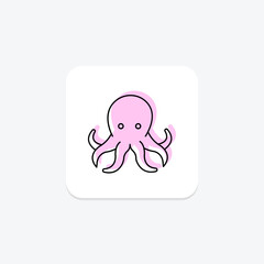 Octopus, vector, pixel perfect, illustrator file
