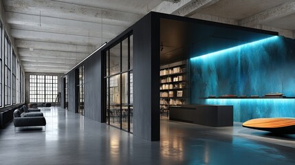 Modern industrial office interior