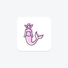 Mermaid, vector, pixel perfect, illustrator file