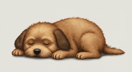 Cartoon puppy sleeping
