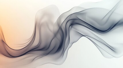 Obraz premium Abstract flowing shapes in soft pastel hues.