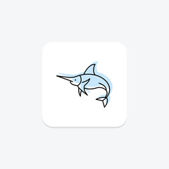 Marlin, vector, pixel perfect, illustrator file