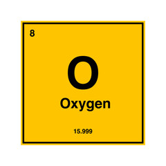 oxygen periodic vector isolated on transparent background