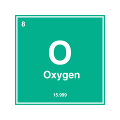 oxygen periodic vector isolated on transparent background