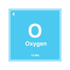 Fototapeta premium oxygen periodic vector isolated on transparent background