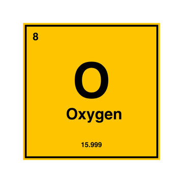 oxygen periodic vector isolated on transparent background