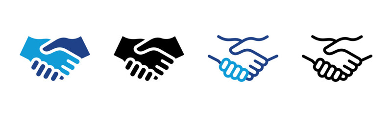 Handshake icon sheet multiple style collection