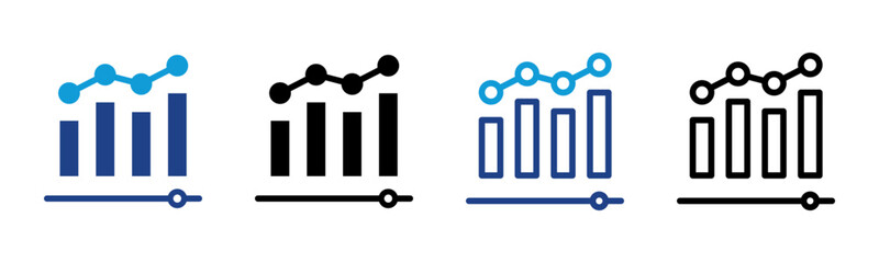 Statistics icon sheet multiple style collection