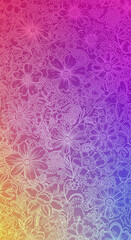 Radiant floral tapestry in gradient hues