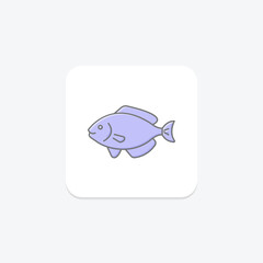 Halibut, vector, pixel perfect, illustrator file