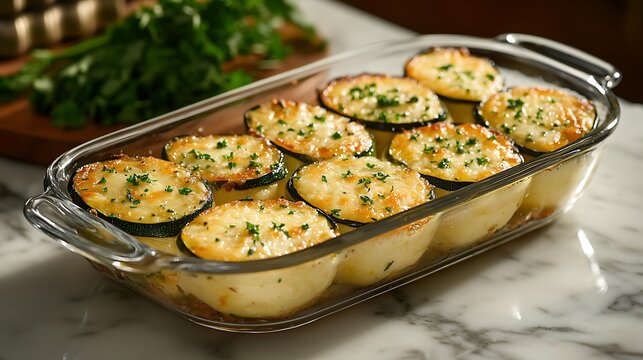 Zapallitos Rellenos Stuffed Zucchini with Beef, Creamy Argentinian Dish, Glossy Presentation