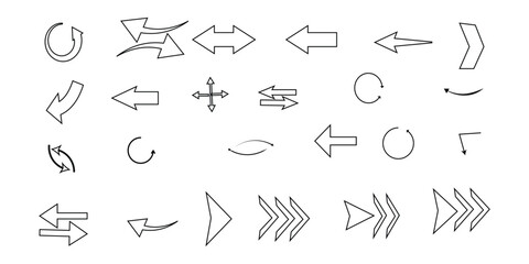 Black arrow icon big sets. Vector arrow illustration
