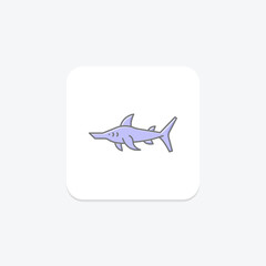 Sawfish, vector, pixel perfect, illustrator file