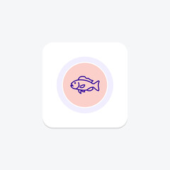 Naklejka premium Grouper, vector, pixel perfect, illustrator file