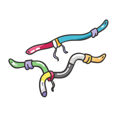 bicycle handlebar streamers icon, bicycle handlebar streamers vector illustration-simple illustration of bicycle handlebar streamers, perfect for bicycle handlebar streamers logos and icons