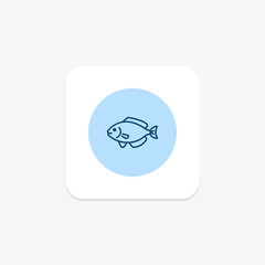 Halibut, vector, pixel perfect, illustrator file