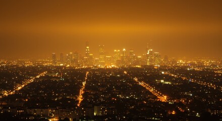 Night Cityscape Golden Hour Lights