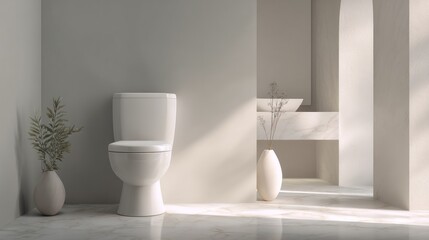 Modern minimalist bathroom interior design